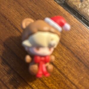 Cute Dimoo Pop Bean with Santa Hat